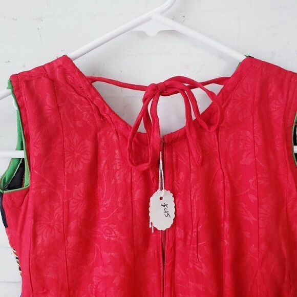Varsha India Mart Girls Dress Size 26cm 5 / 6 Red Embroidered Lined - Picture 5 of 12
